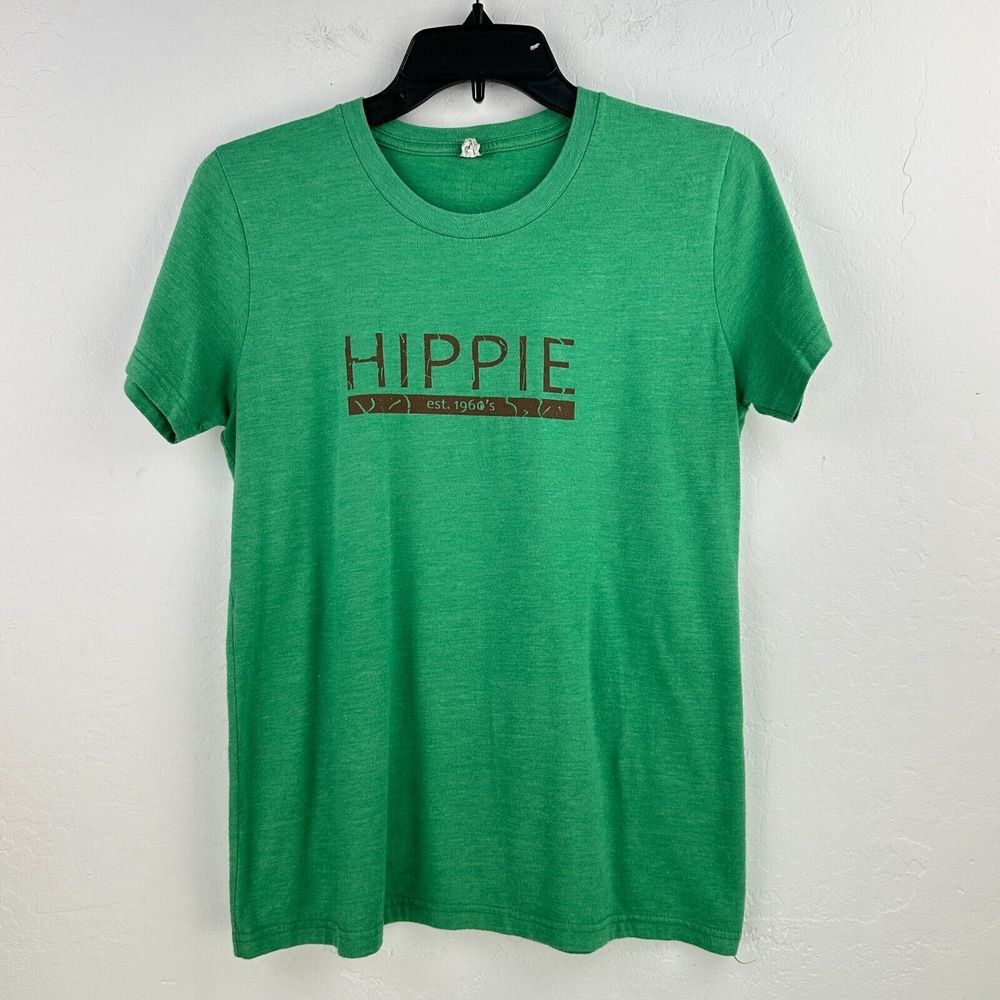 Eden Outfitters‎ T-shirt Womens M Green Hippie Short Sleeve Tee